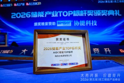 海四达荣获"AIDC储能TOP标杆"奖项